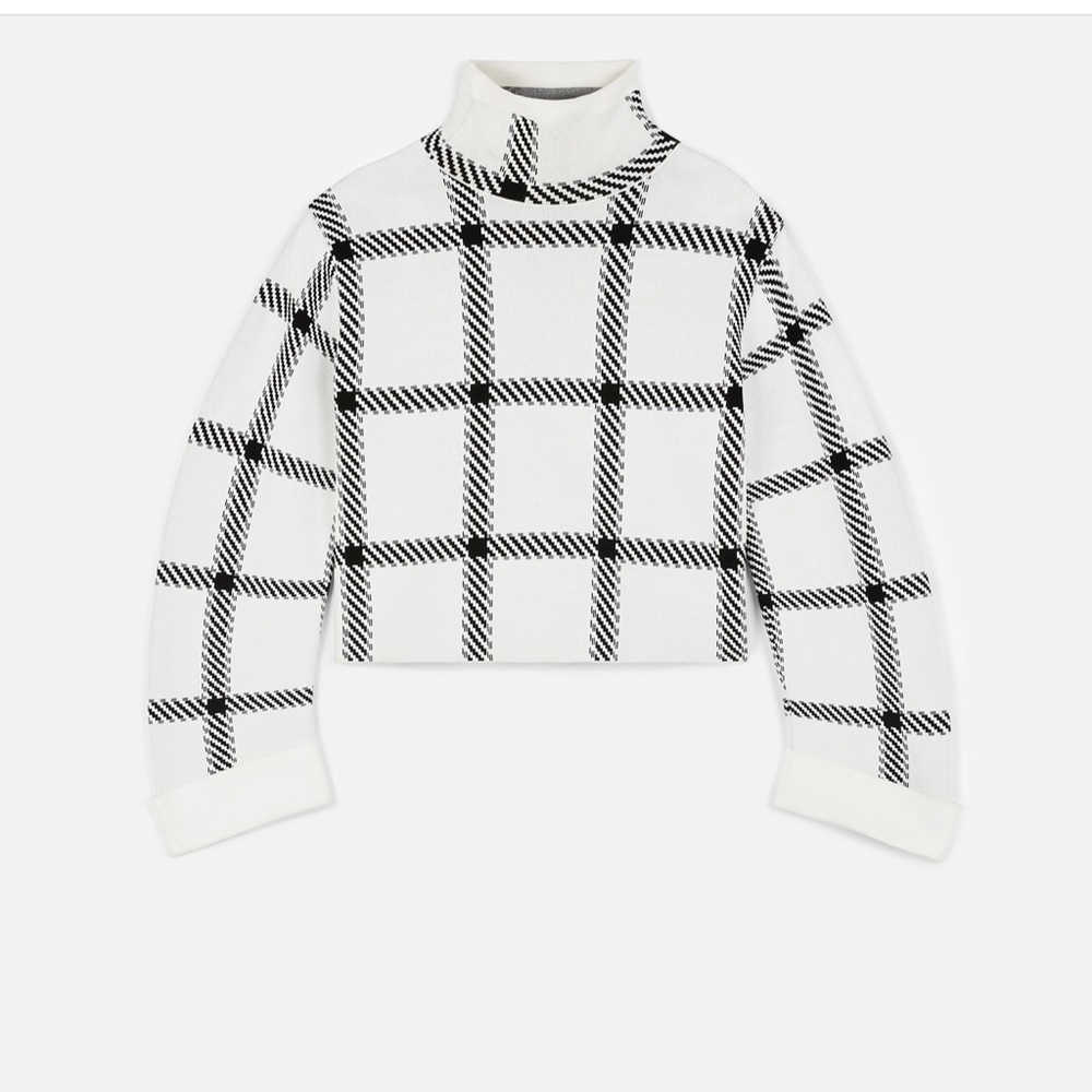 Knit check top